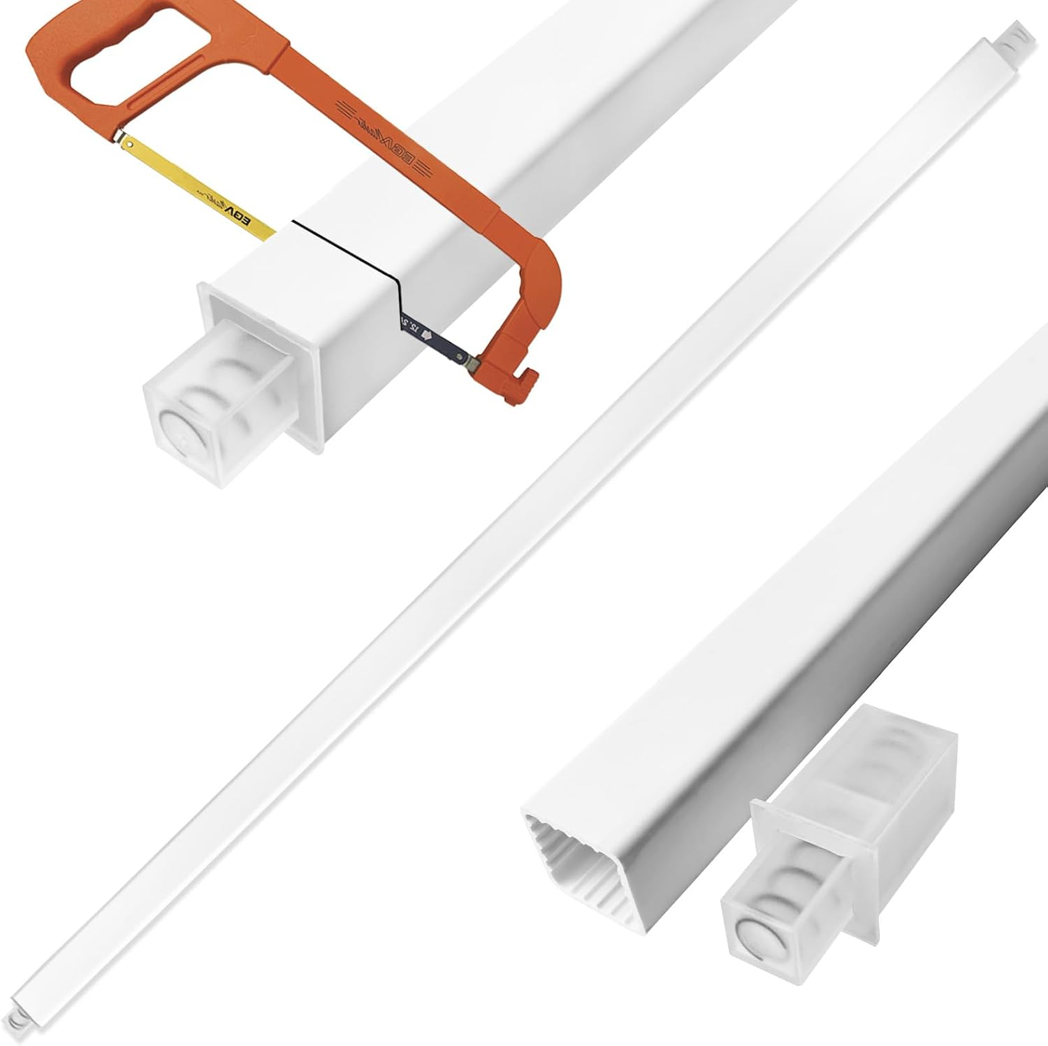 24-Inch Towel Bar Replacement Rod Spring End Wall Mount Replacement Towel Bar for Bathroom and Kitchen Towel Storage