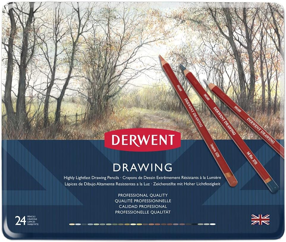 Derwent Drawing Colouring Pencils, Drawing & Writing, Set Of 24, Ideal For Il... - Picture 3 of 13
