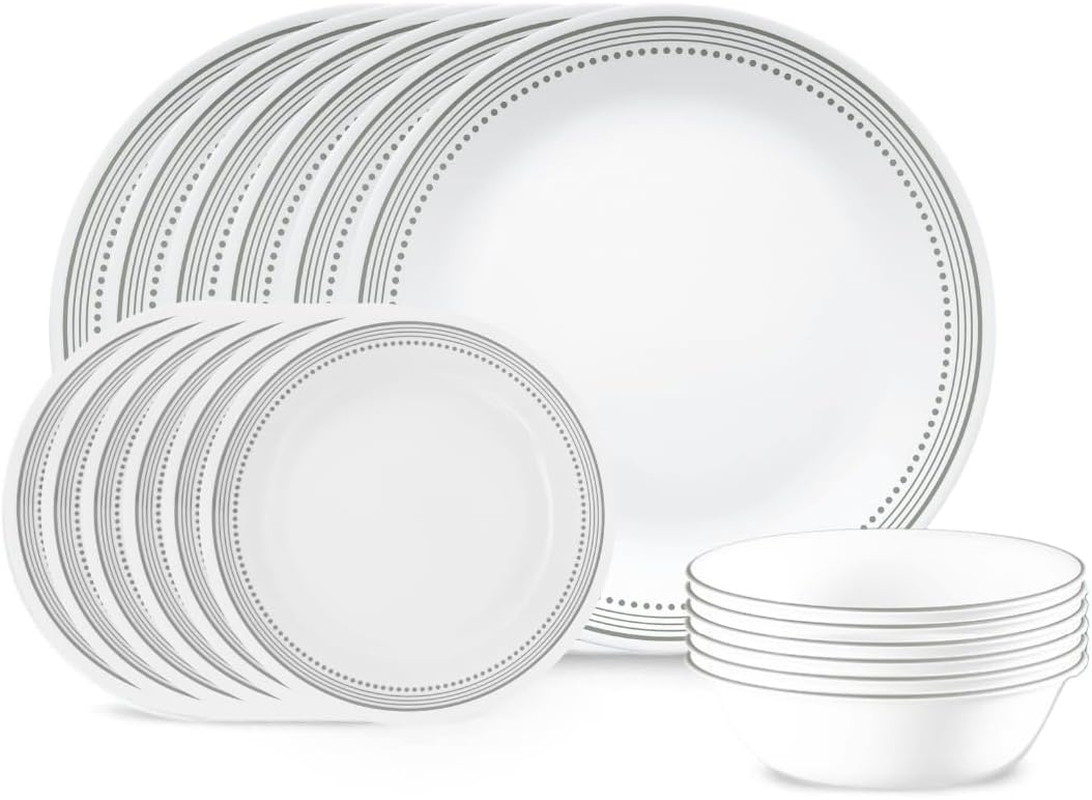 Corelle Ocean Blues Dinnerware Set, 18 piece, 6 x 26cm Dinner Plate, 6 x 17cm... - Picture 7 of 14