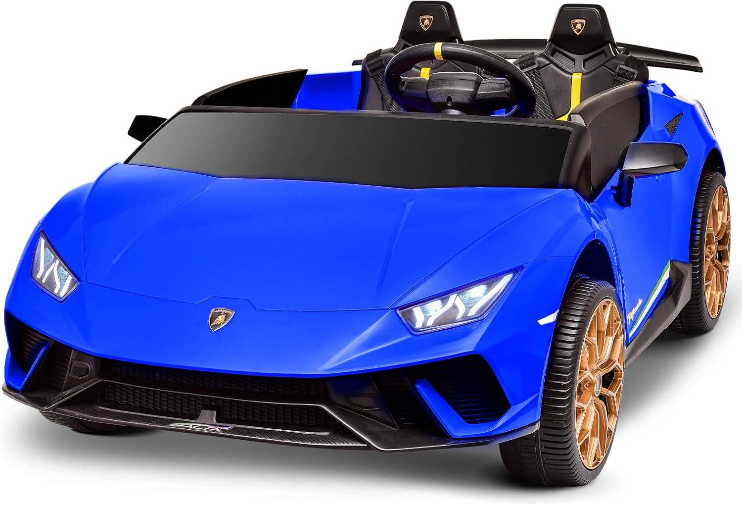 24V 2 Seater Kids Ride on Car Compatible for Lamborghini, Blue