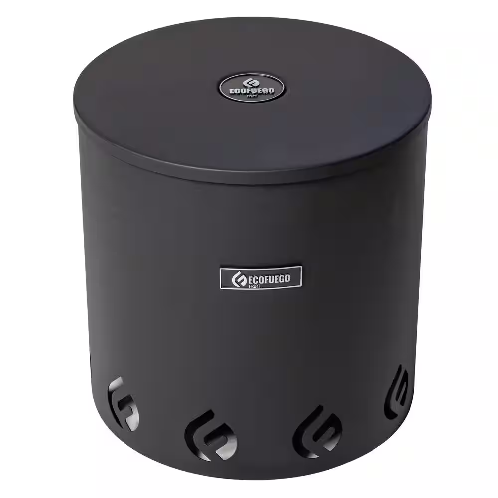 El Campo 10.6 In. Matte Black Fire Pit with Wax Fuel