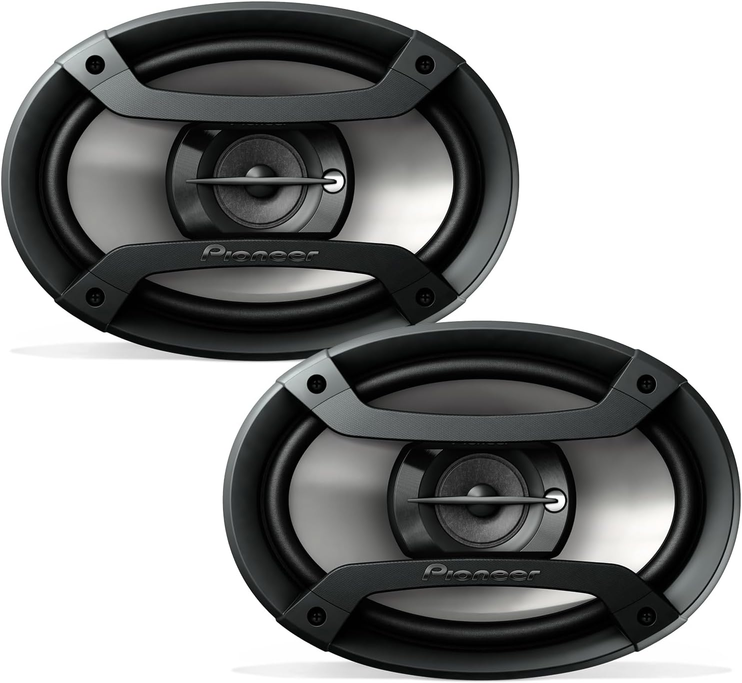 TS-F6935R 3-Way Coaxial Car Audio Speakers  6' X 9' Passive Car Speakers (Pair), 230 W Max Power, Black and Silver