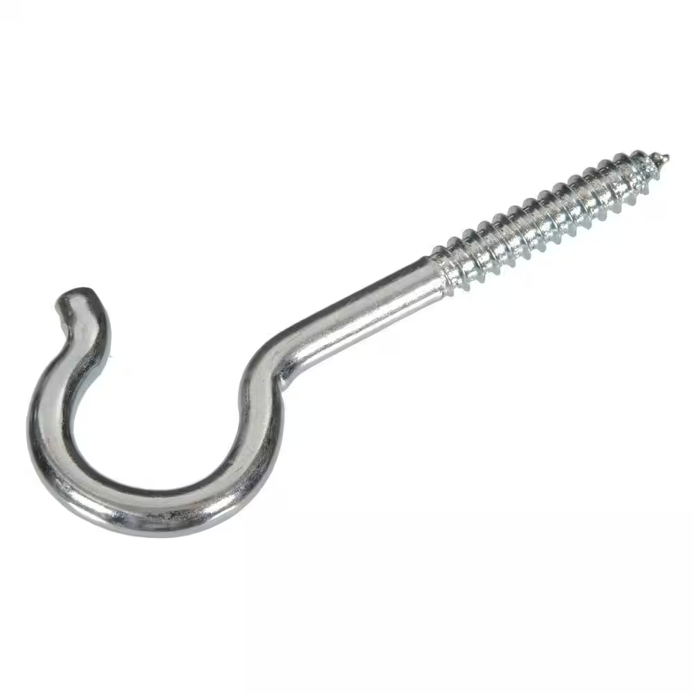 0.135 X 2-1/16 In. Zinc-Plated round Ceiling Type Screw Hook (100-Pack)