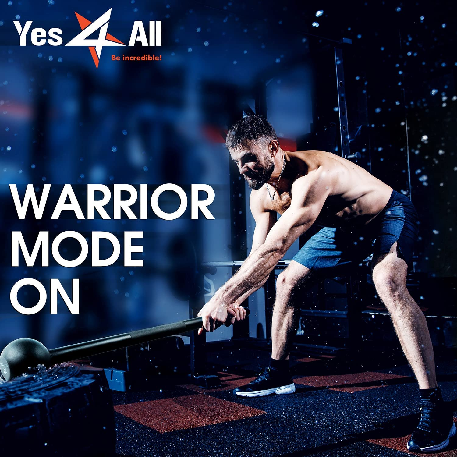 Yes4All Steel Mace Bell for Comprehensive Strength Training - Supports Full Body, Muscle Development, Shoulder, Grip, and Forearm Workouts - Available in 5, 7, 10, 15, 20, 25, and 30 LB for Both Men and Women