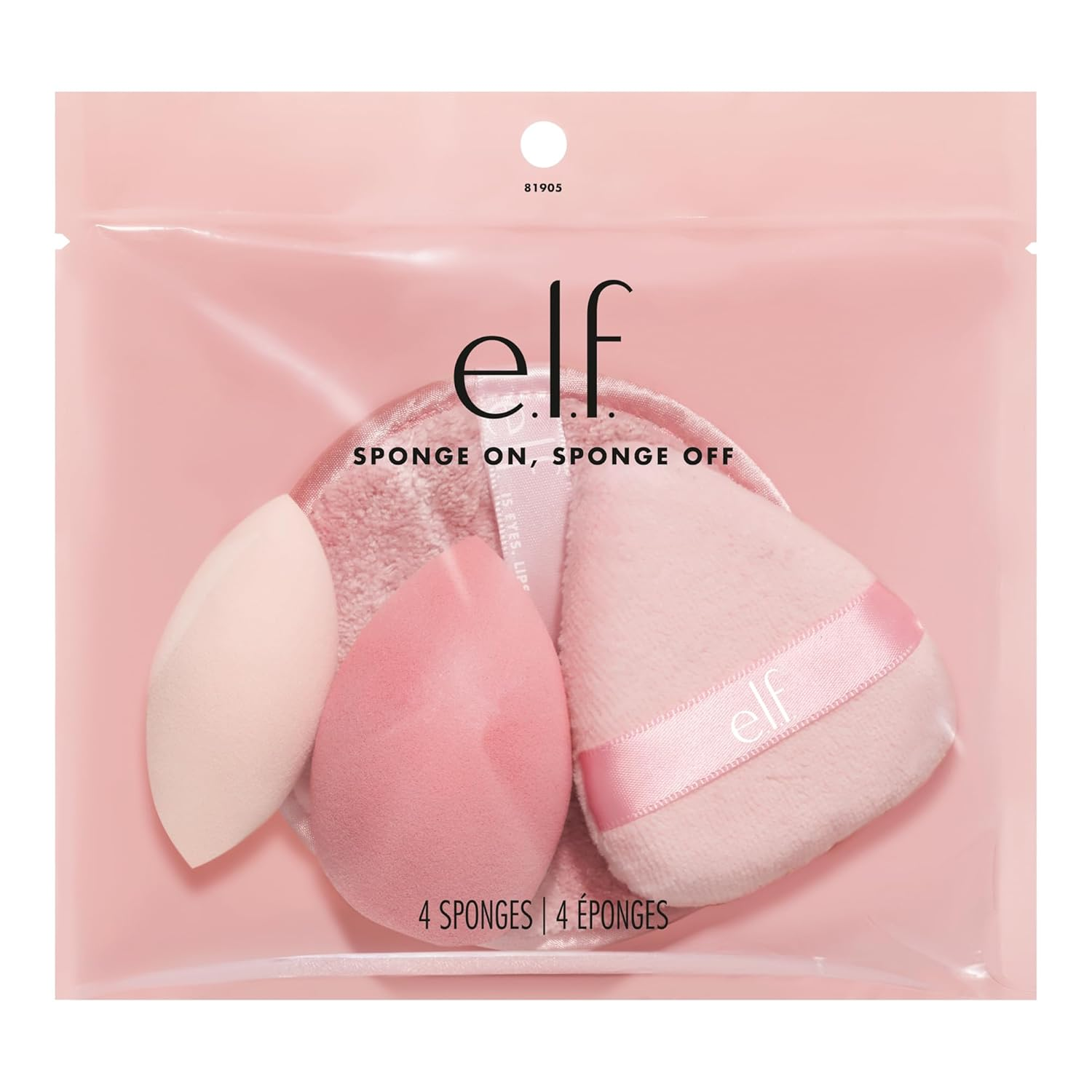 Sponge On, Sponge off Kit, Four-Piece Makeup Sponge Set for Flawlessly Applying, Blending & Removing Face Makeup, Vegan & Cruelty-Free