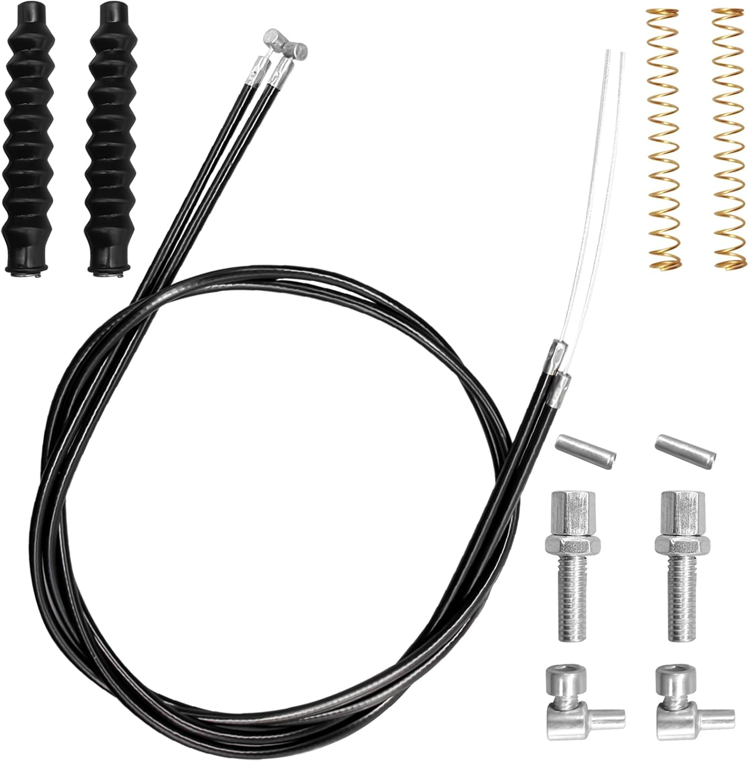 14Pcs Brake Cable Parts for Walkers Replace, Drive Rollator Replacement Parts with 45 Inch Brake Cable, Rollator Walker Parts Contains Hardware, Universal Cable Drive Walker Parts for Most Brands