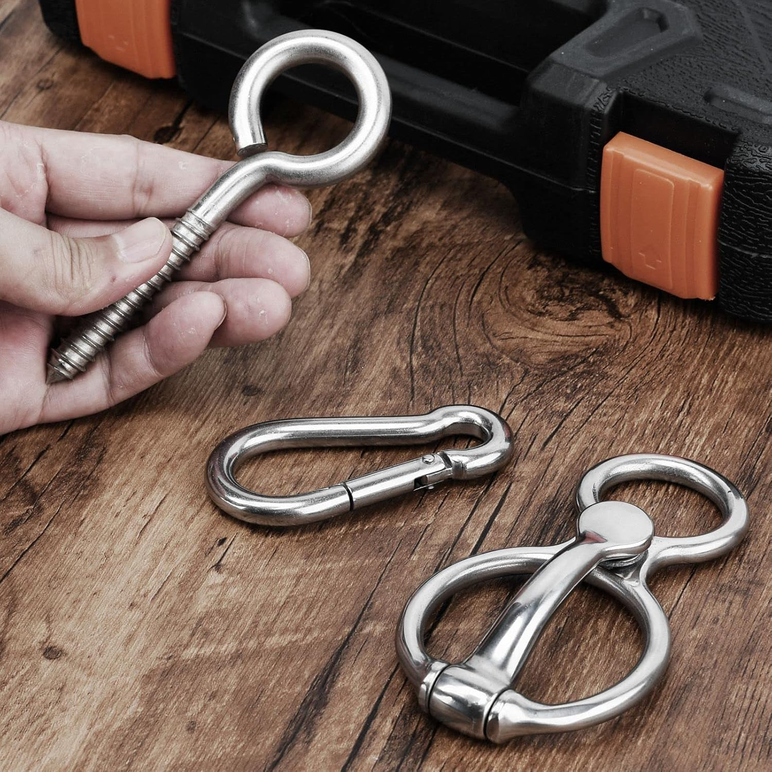 HDYEGY 2pcs Horse Tie Ring, Heavy Duty Stainless Steel Tie Ring Horse Trainin... - Picture 3 of 13