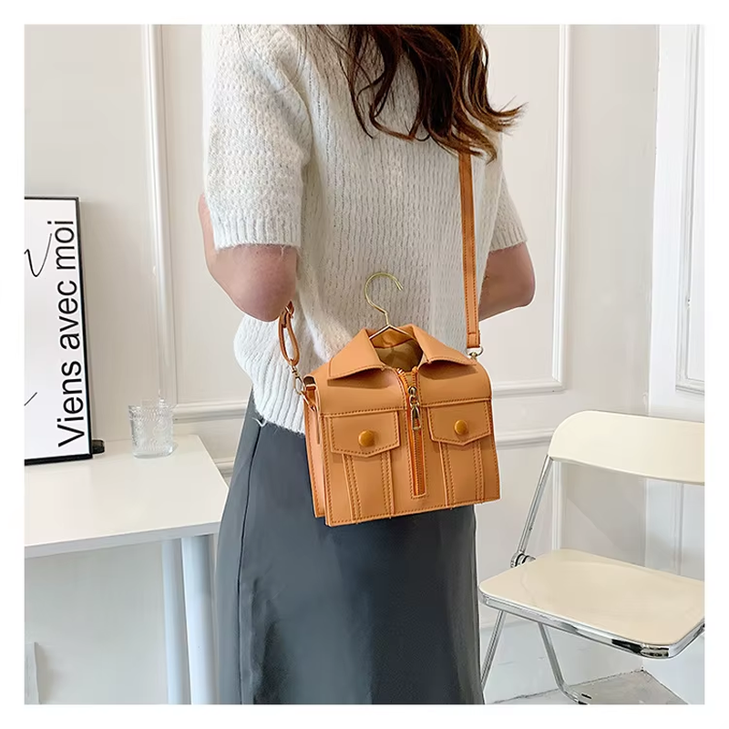 2025 New Women'S Retro Design Handheld One Shoulder Crossbody Bag Fashionable Simple Style Durable PU Material Lady Pattern