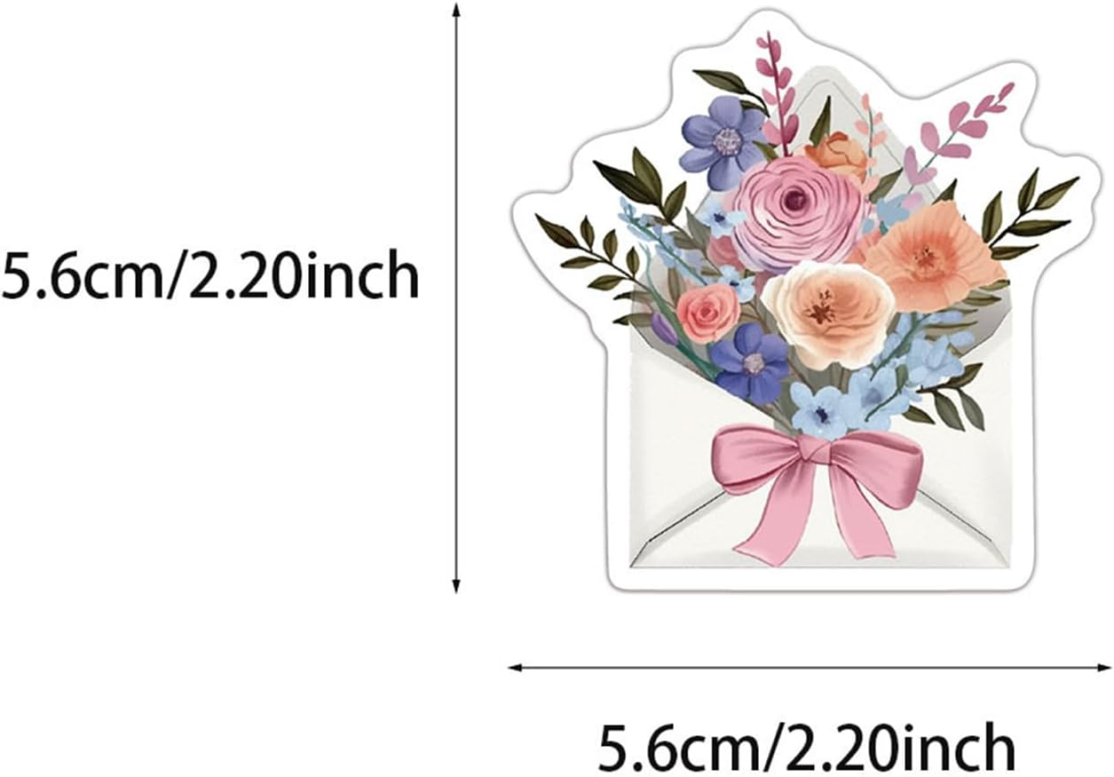 50PCS Retro Pink Collage Doodles Sticker Butterfly Flower Letter Theme PVC St... - Picture 7 of 14