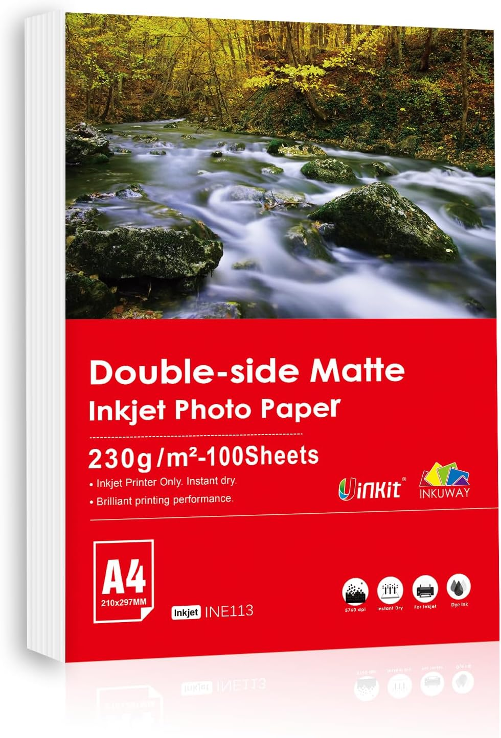 INKUWAY 260gsm Thick Double Sided Matte Photo Paper Inkjet A4 100sheets Matt ... - Picture 13 of 16
