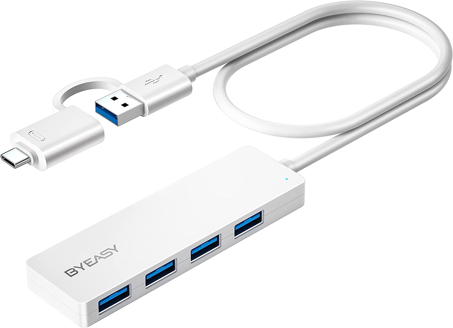 BYEASY USB Hub, USB 3.1 C to USB 3.0 Hub with 4 Ports and 2ft Extended Cable,... - Picture 10 of 15