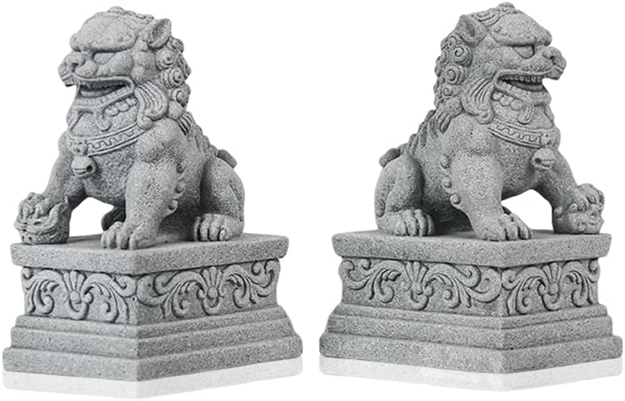 Large Fu Foo Dogs Statues Asian a Pair of 2 Guardian Lion Figurine, XL