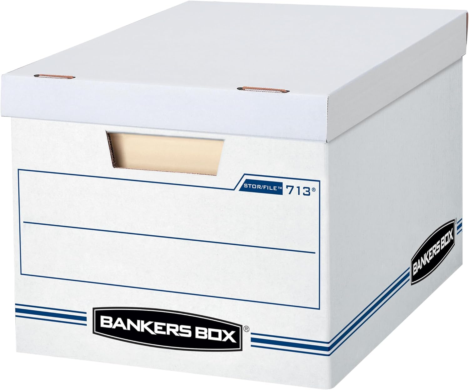 Bankers Box 30 Pack STOR/FILE Basic Duty File Storage Boxes, Standard Assembly, Lift-Off Lid, Letter/Legal, White/Blue