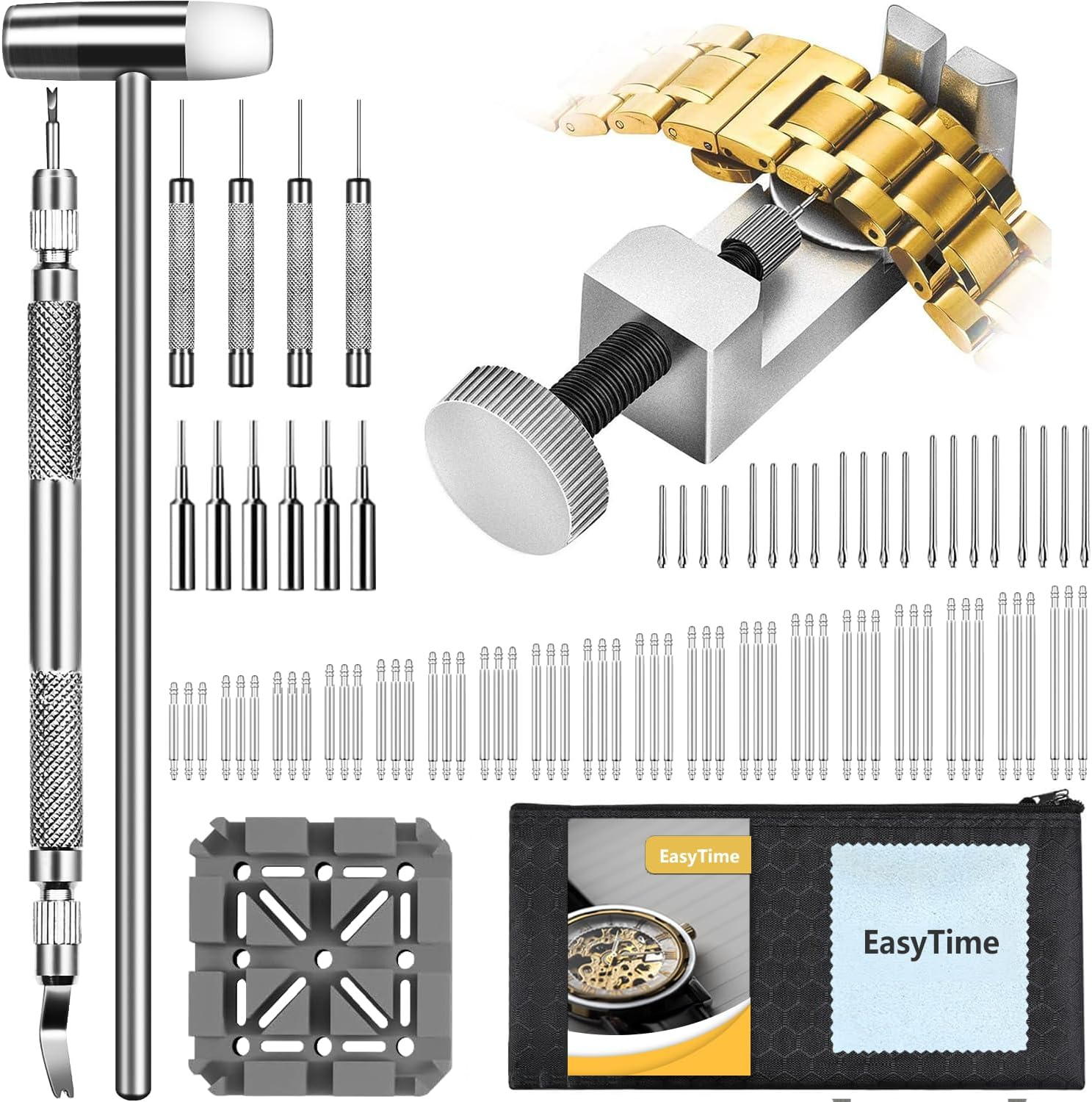 Kit Profesional Ajuste Correa Reloj Reemplazo Brazalete 108 Barras 20 Pines Set