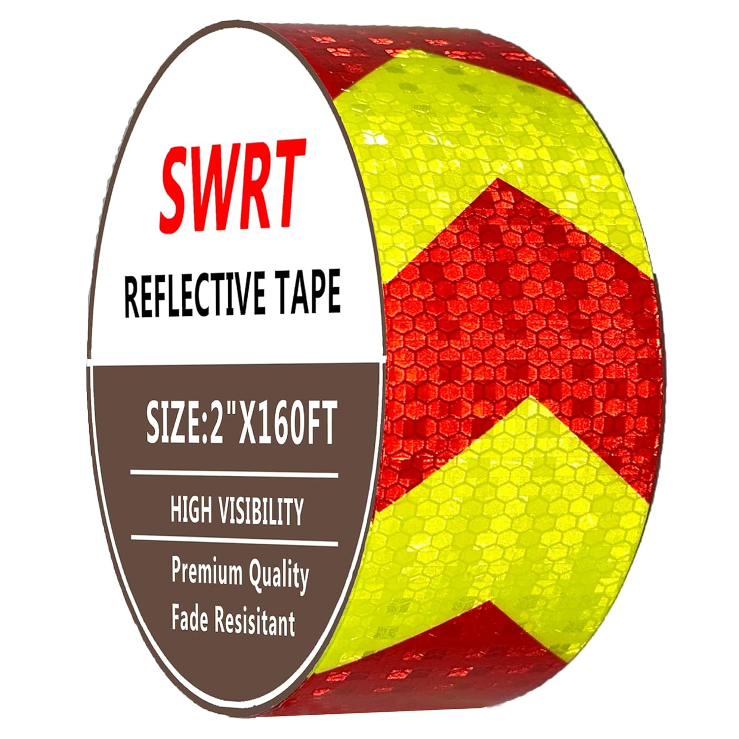 Cinta Reflectante Roja y Amarilla Fluorescente 5cm x 49m Impermeable