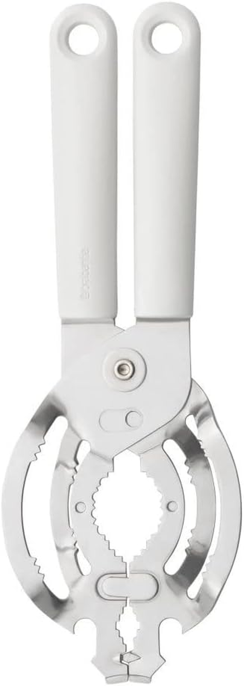 Brabantia Tasty+ Universal Opener, Expandable, Light Grey | Opens Cans, Jars & Bottles, Stainless Steel, Dishwasher Safe and Easy to Store