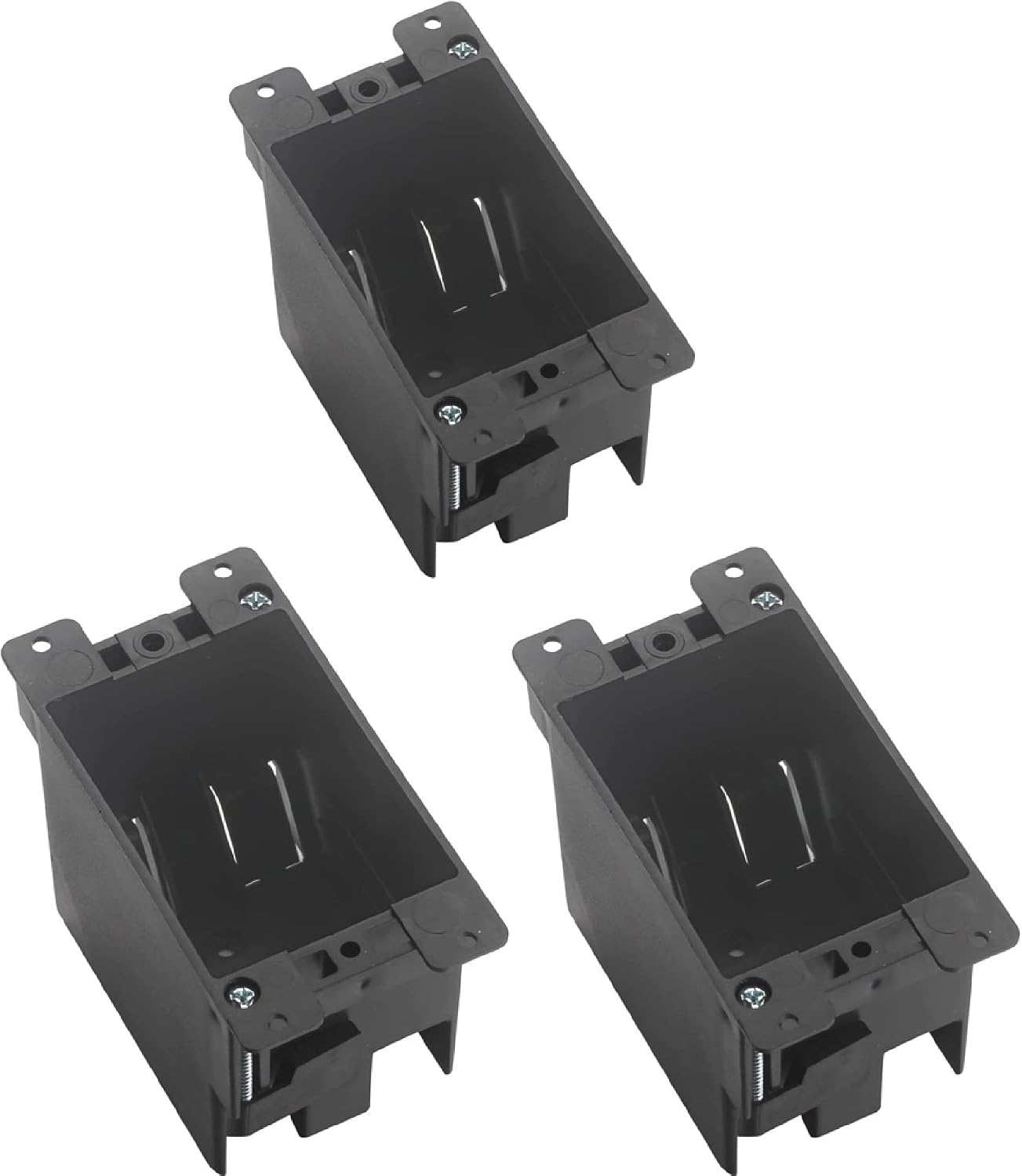 1-Gang PVC Old Work Electrical Outlet Box (3-Pack) | 14 cu. in. Plastic Junction Box for Switches, GFCI, or Duplex Receptacle Outlet | Old Work Electrical Box for Home Improvement