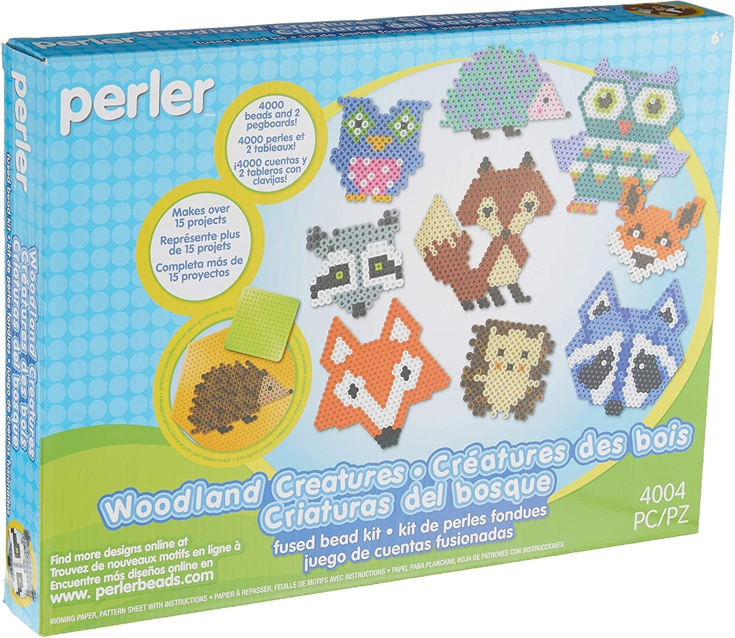 Beads Woodland Creatures Animal Pattern Crafts for Kids, 4004 pcs