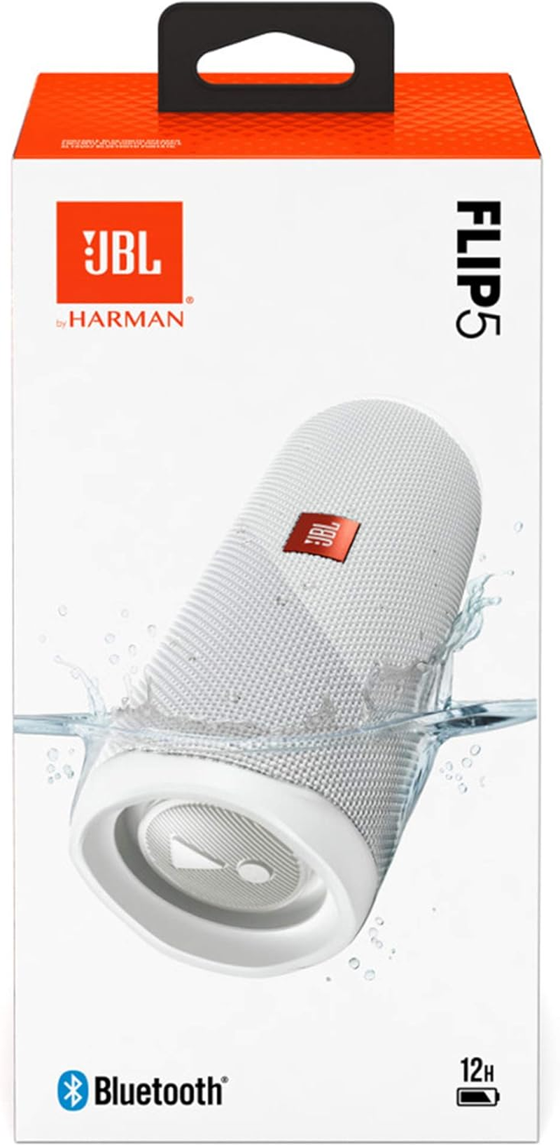 JBL Flip 5 Portable Waterproof Bluetooth Speaker, White - Picture 9 of 12