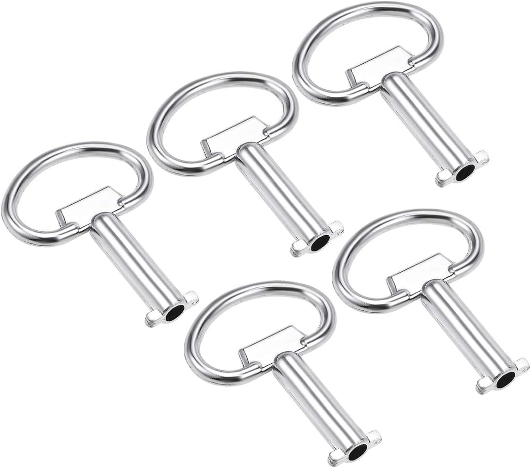 Electrical Cabinet Key 5Mm Hole Zinc Alloy Water Meter Box Safety Key 54X40Mm 5Pcs