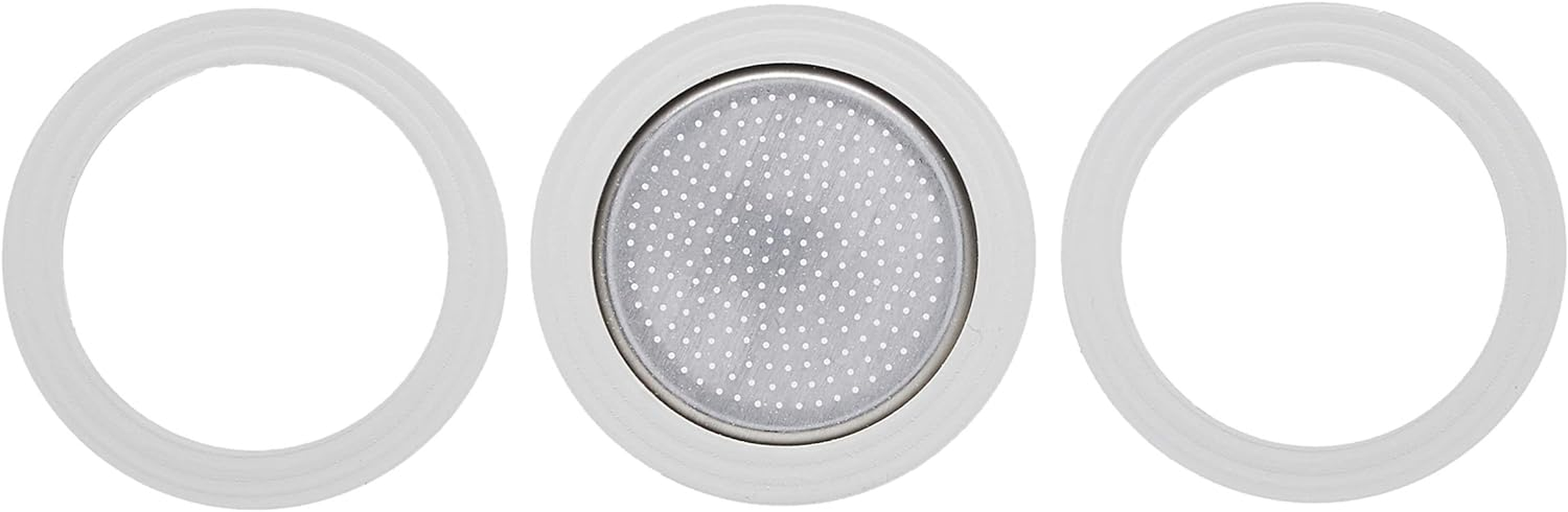 Bialetti Replacement Gaskets and Filter for 1 Cup Moka / Break / Dama / Mini Express Espresso Makers (1-CUP Size)