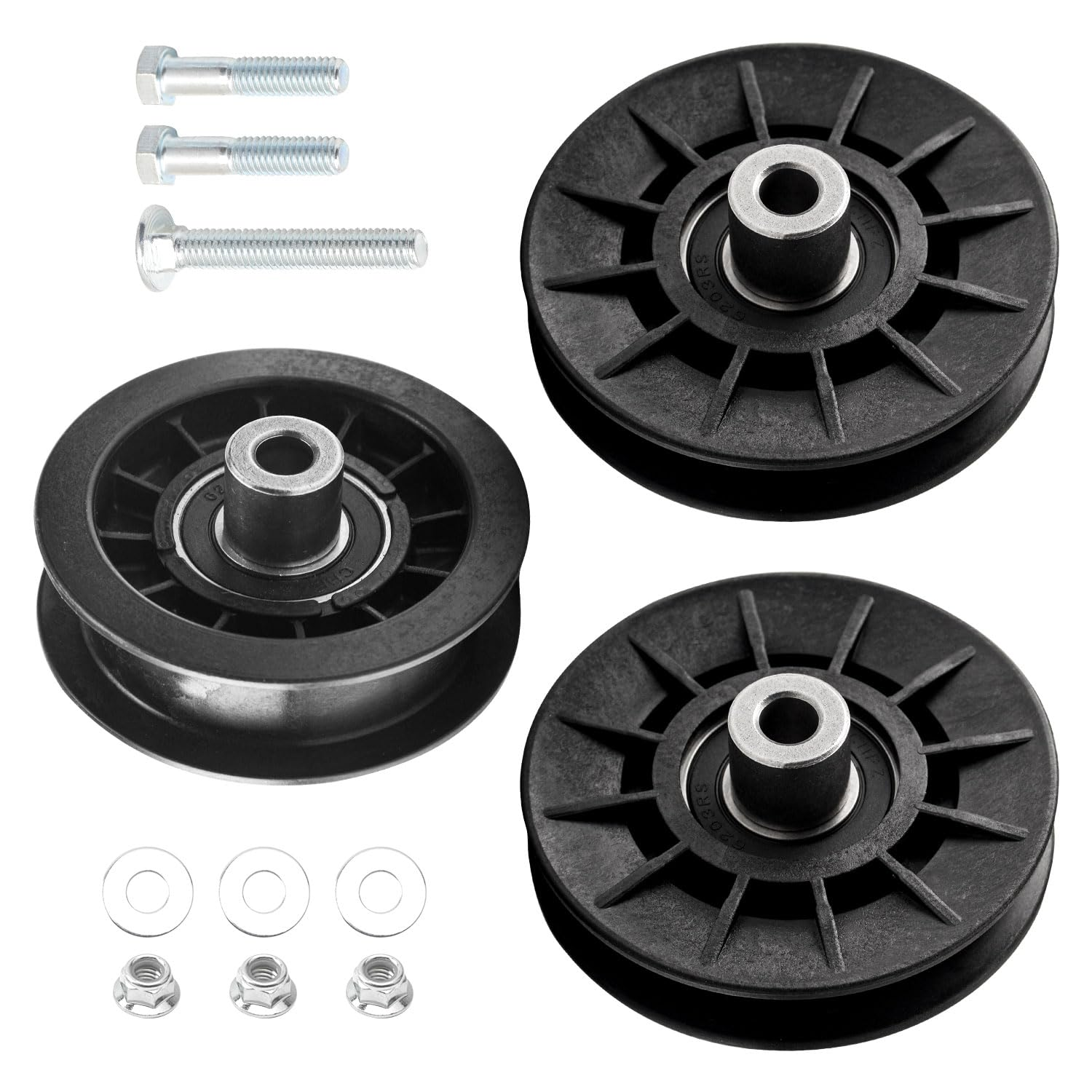 532194326 V-Groove Idler Pulley & 532194327 Flat Idler Pulley w/Screw Kit Rep...