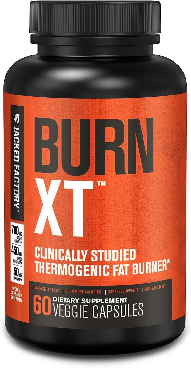 Jacked Factory Burn-Xt Clinically Studied Fat Burner & Weight Loss  Supplement