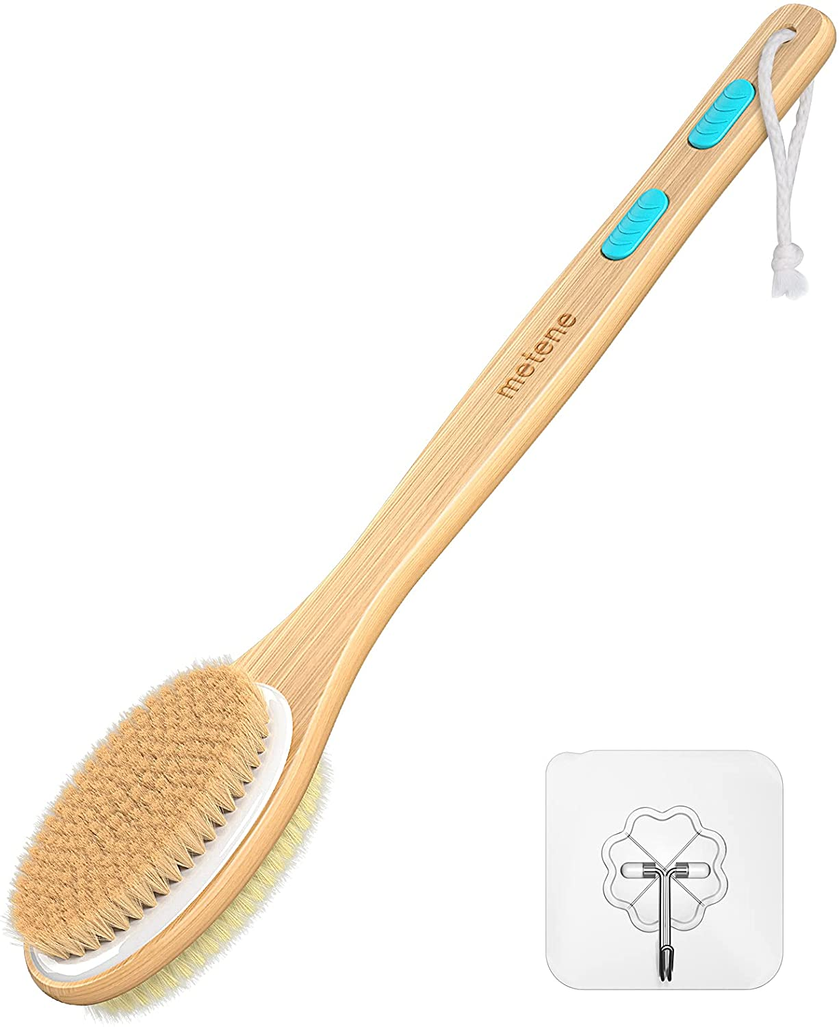 Dual-Sided Shower Brush – Soft & Stiff Bristles
