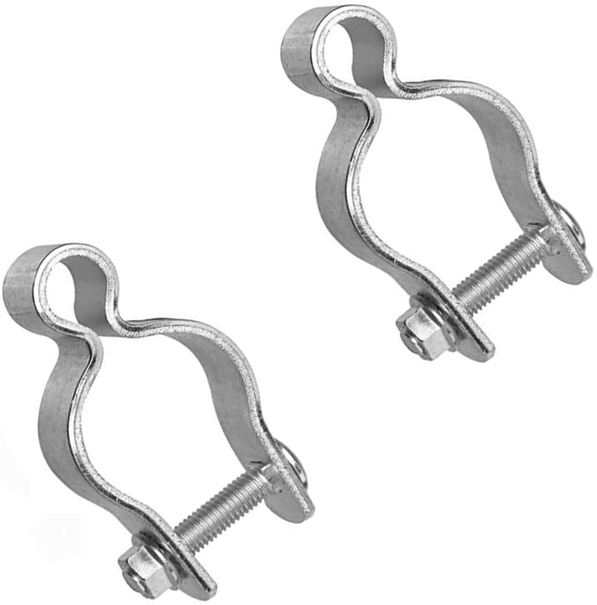 2 Bisagras Tubo 2 3 8in Acero Galvanizado Poste Reja Tuerca Tornillo Incluidos