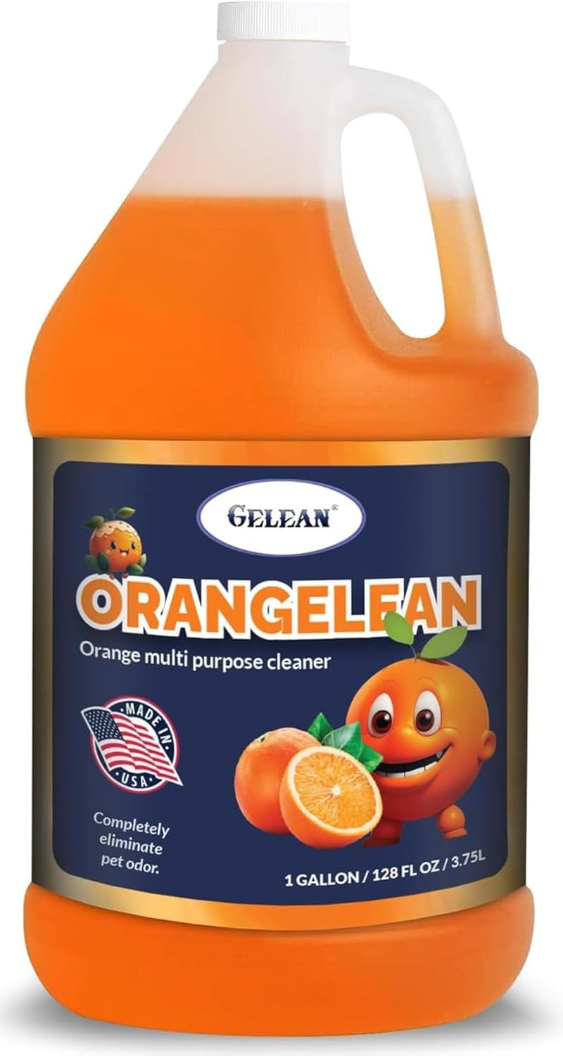 Multi Purpose Cleaner Pet Odor Eliminator - Concentrate MAKES 64 GALLON - MADE in USA- Ph Neutral - ORAN Strong Odor Floor Cleaner - Orange Stain Remover 128 Oz