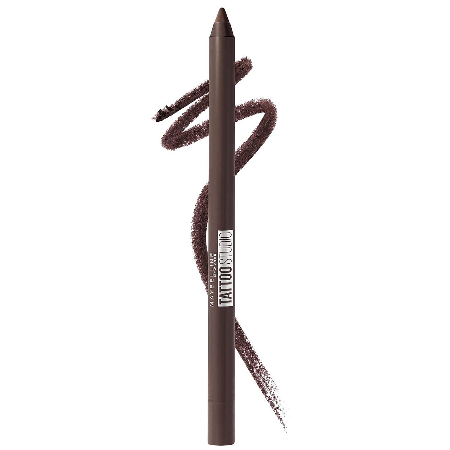 Tattoostudio Long-Lasting Sharpenable Eyeliner Pencil, Glide on Smooth Gel Pigments with 36 Hour Wear, Waterproof, Bold Brown, 1 Count