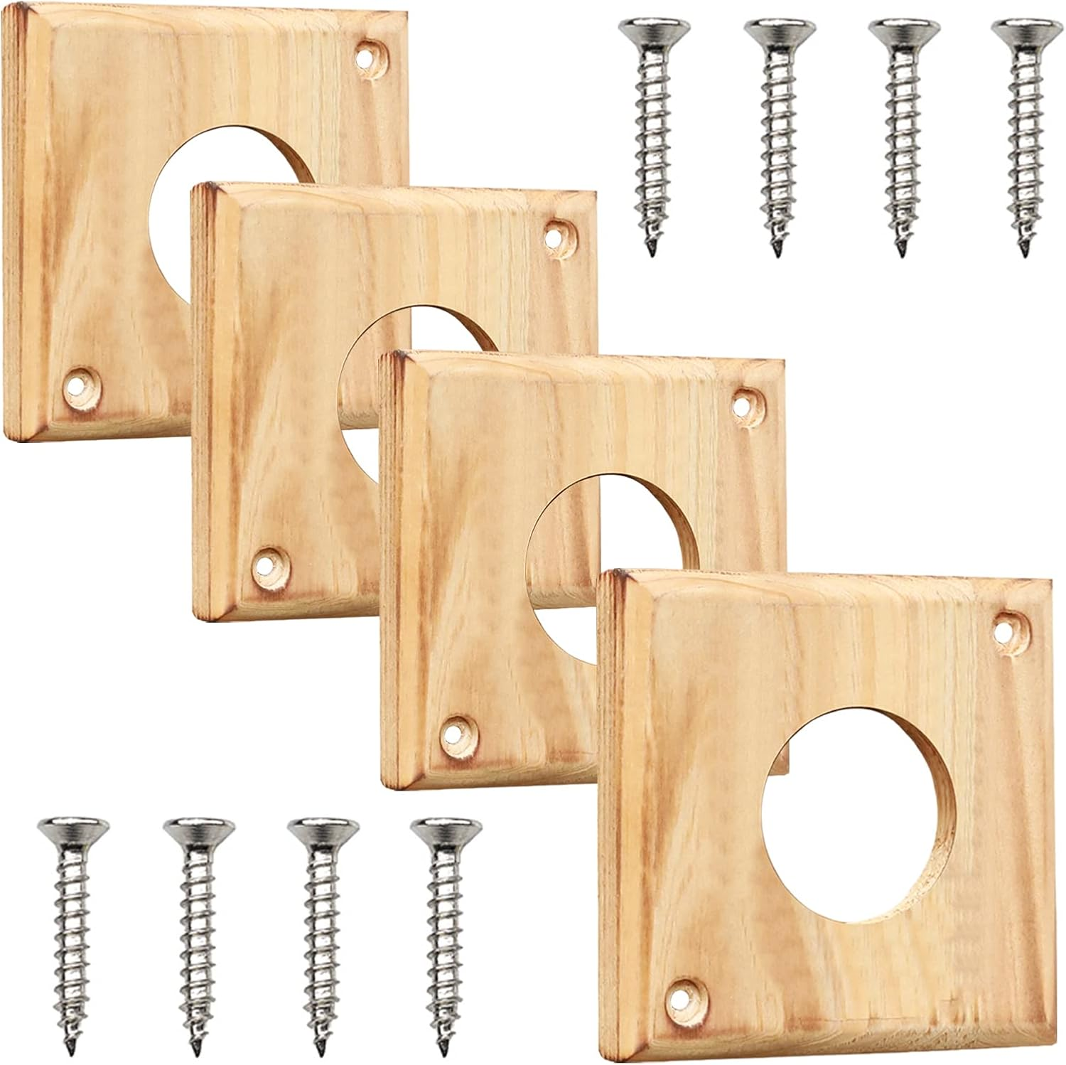 Bluebird House Predator Guards - 4 Wooden Protectors for 1.5