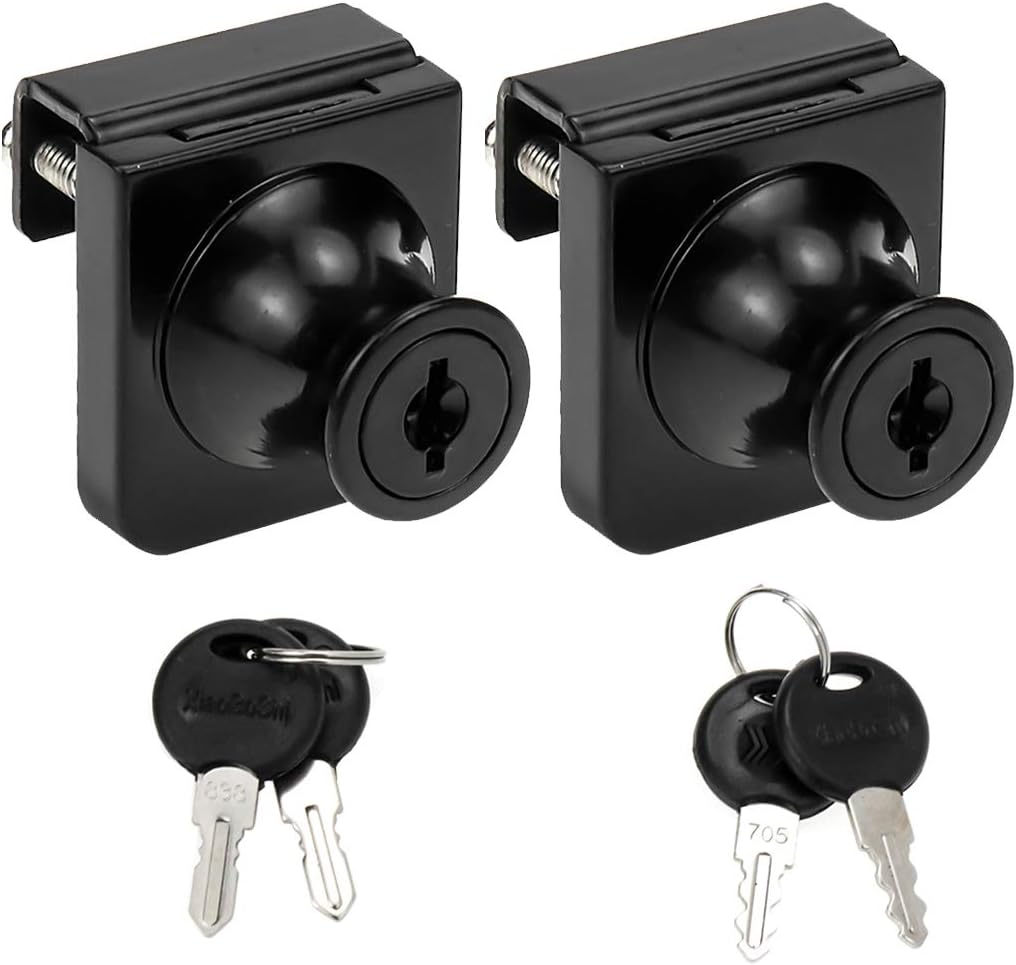 LC LICTOP Showcase Lock Zinc Alloy No Drill Glass Door Lock Single Door Lock 