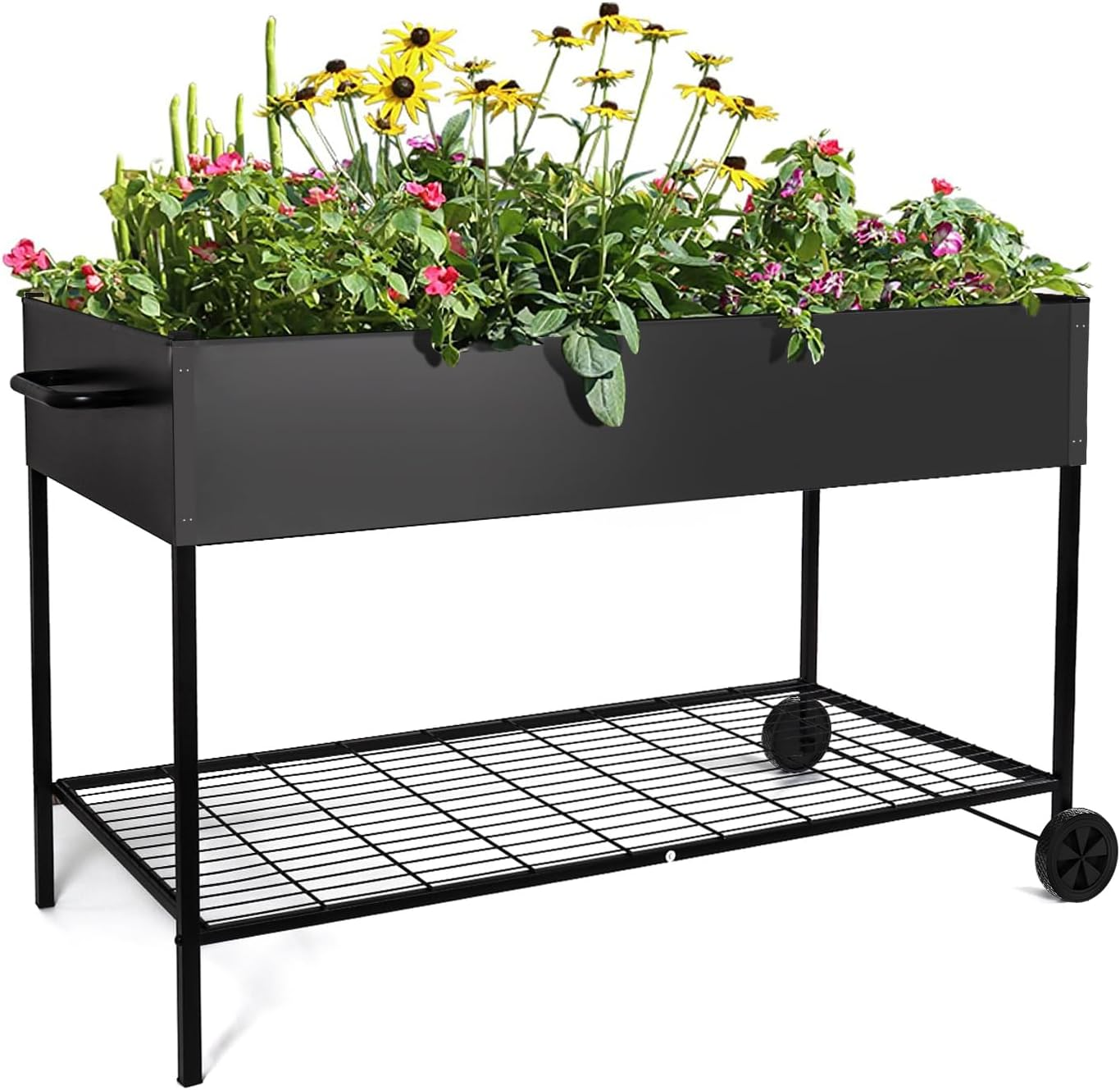 MIXC 50 * 26 * 31 Large Metal Raised Garden Beds with Legs, Elevated Planter Boxes Outdoor Raised for Gardening, Bigger Planter Box for Vegetable Flower Herb