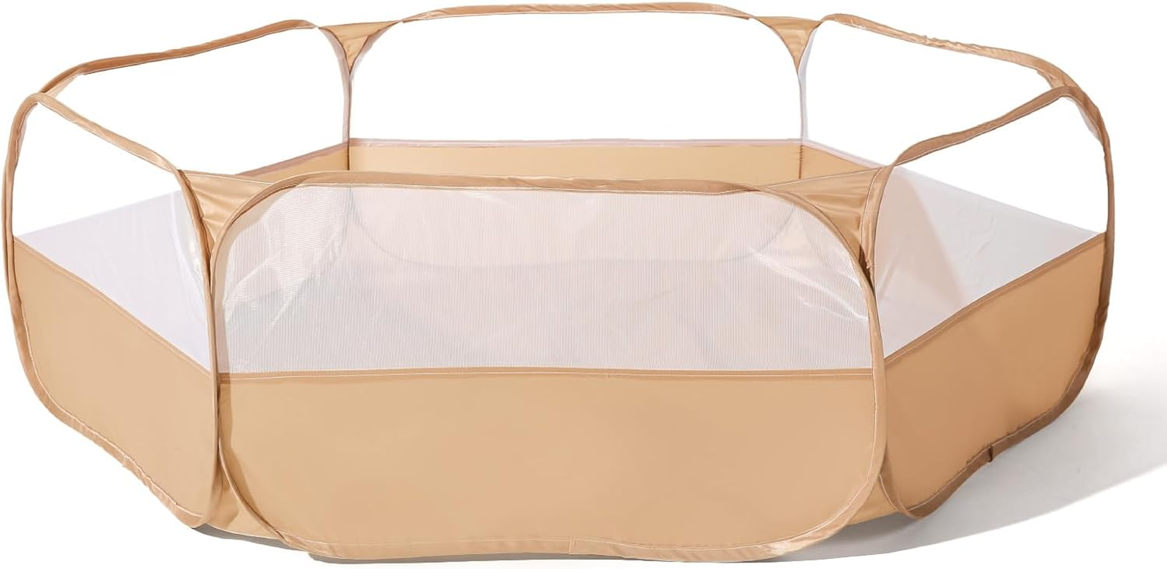 Foldable Ball Pit for Toddlers, Large Pop up Ball Pits Kids Play Tent Crawl Playpen Ball Pool Playhouse Playpen with Storage Bag, for Boys Girls Dogs Cats Ferrets Indoor Outdoor, Khaki