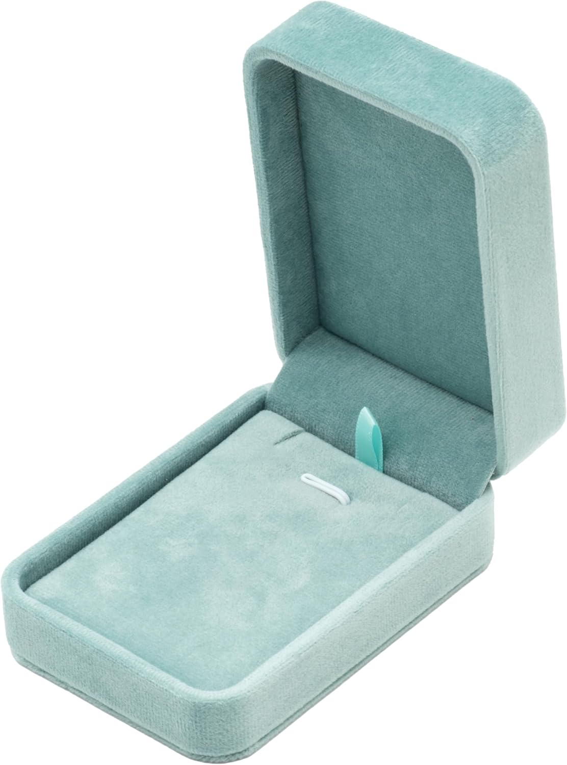 Classic Velvet Jewelry Gift Box Case for Necklace Pendant (Sage Green)