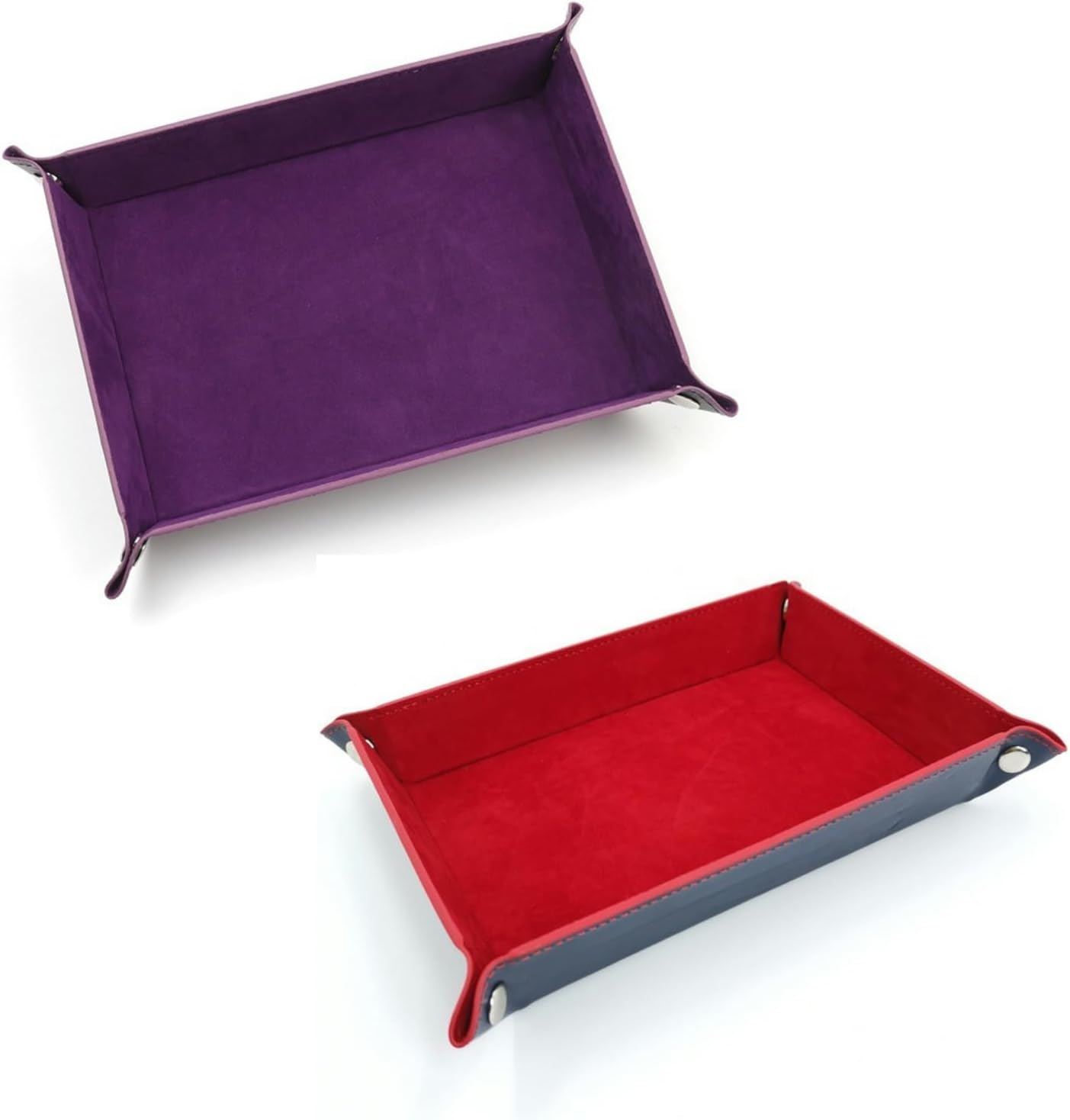 HiLLeo DND Dice Tray 2pcs Rectangle Portable Folding Dice Rolling Tray for Du... - Picture 12 of 18