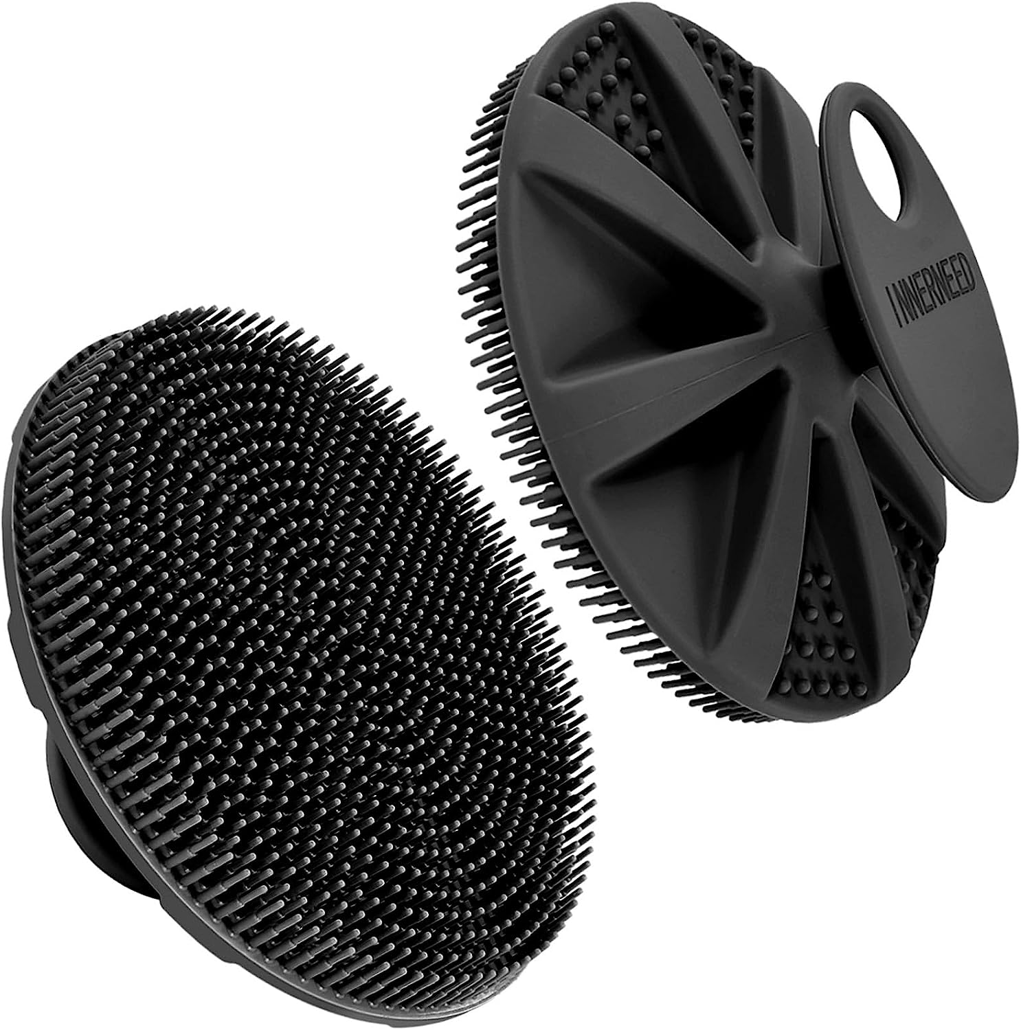 Silicone Body Scrubber – Gentle Exfoliating, Black
