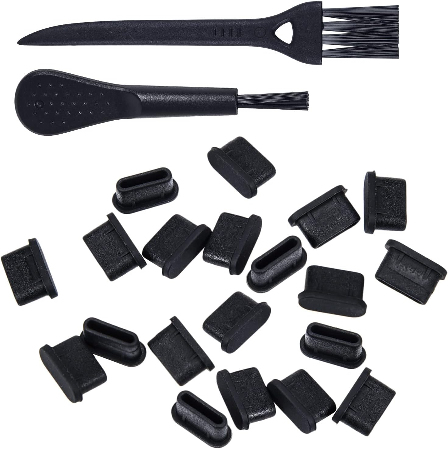 20 Pcs USB Type C Dust Plugs Cover for Iphone 16 15 plus Pro Max, Samsung Galaxy S24, S23, S22, Ultra, S10, S9, Note, Pixel, USB C Charging Port Dust Covers Protectors with 2 Cleaning Brush