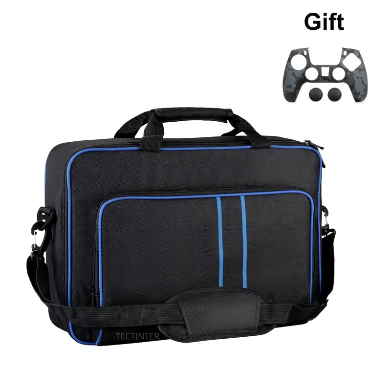 For PS5 Handheld Storage Bag Travel Carrying Case for Sony Playstation 5 Protective Shoulder Big Storage Bag Canvas Case Handbag