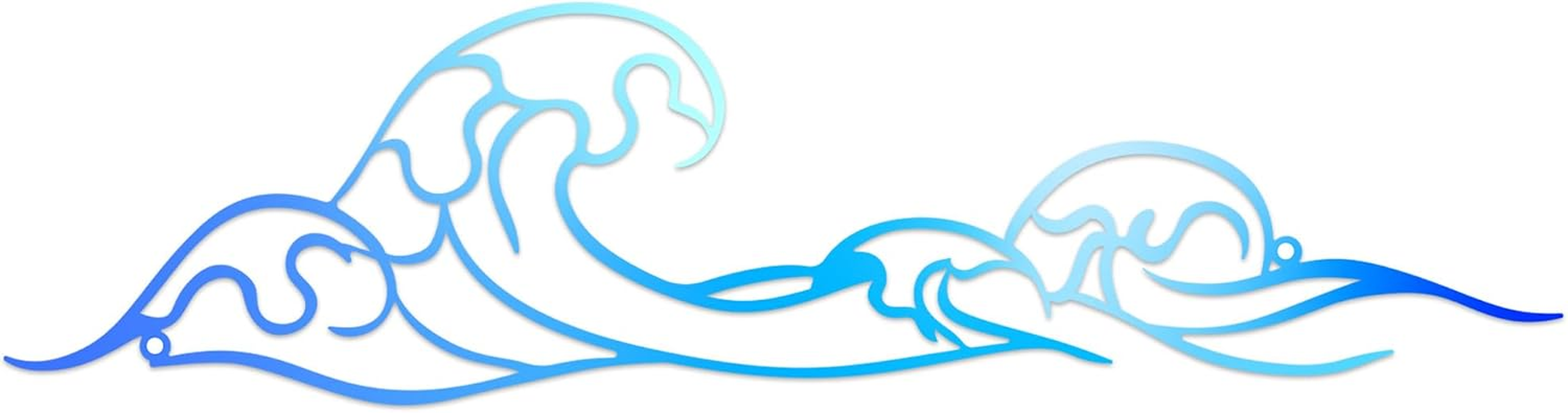 Blue Wave Wall Decor Metal Wire Coastal Wall Art Ocean Room Decor | Beach Room Decoration for Bedroom Living Room Bathroom