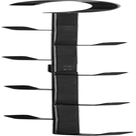 7648 SMART Closet Hanger, Black, Steel, 6 X 5 X 54 Cm