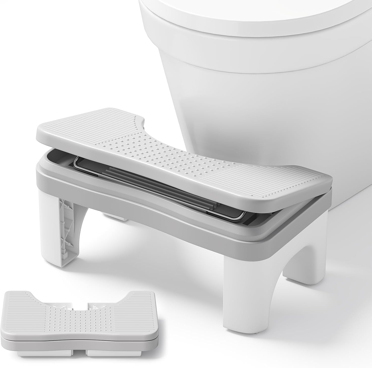 Adjustable Toilet Stool - 6 & 7 Inch Squatting Stool For Better Bathroom Posture