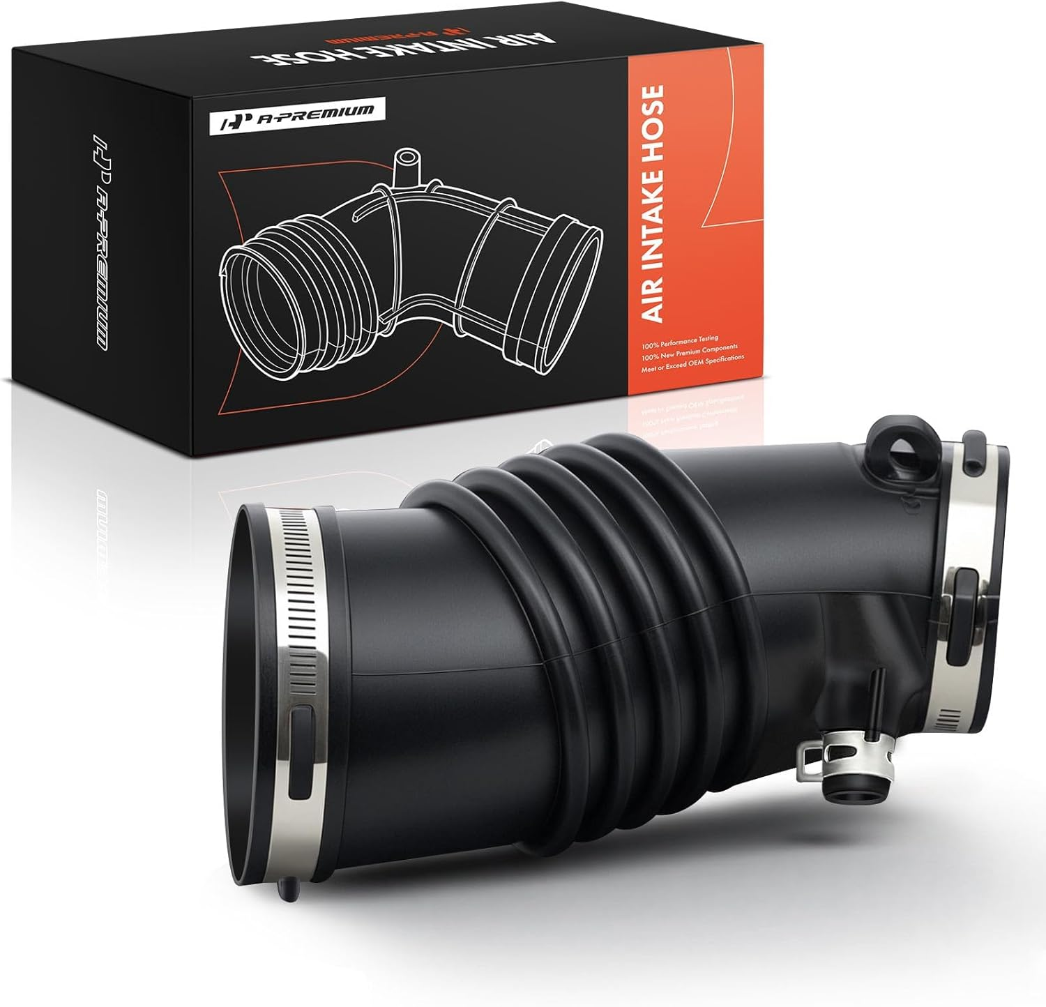 Engine Air Intake Hose Tube with Clamps Compatible with Honda Odyssey 2011 2012 2013 2014 2015 2016 2017, V6 3.5L, SOHC, Replace# 17228RV0A00