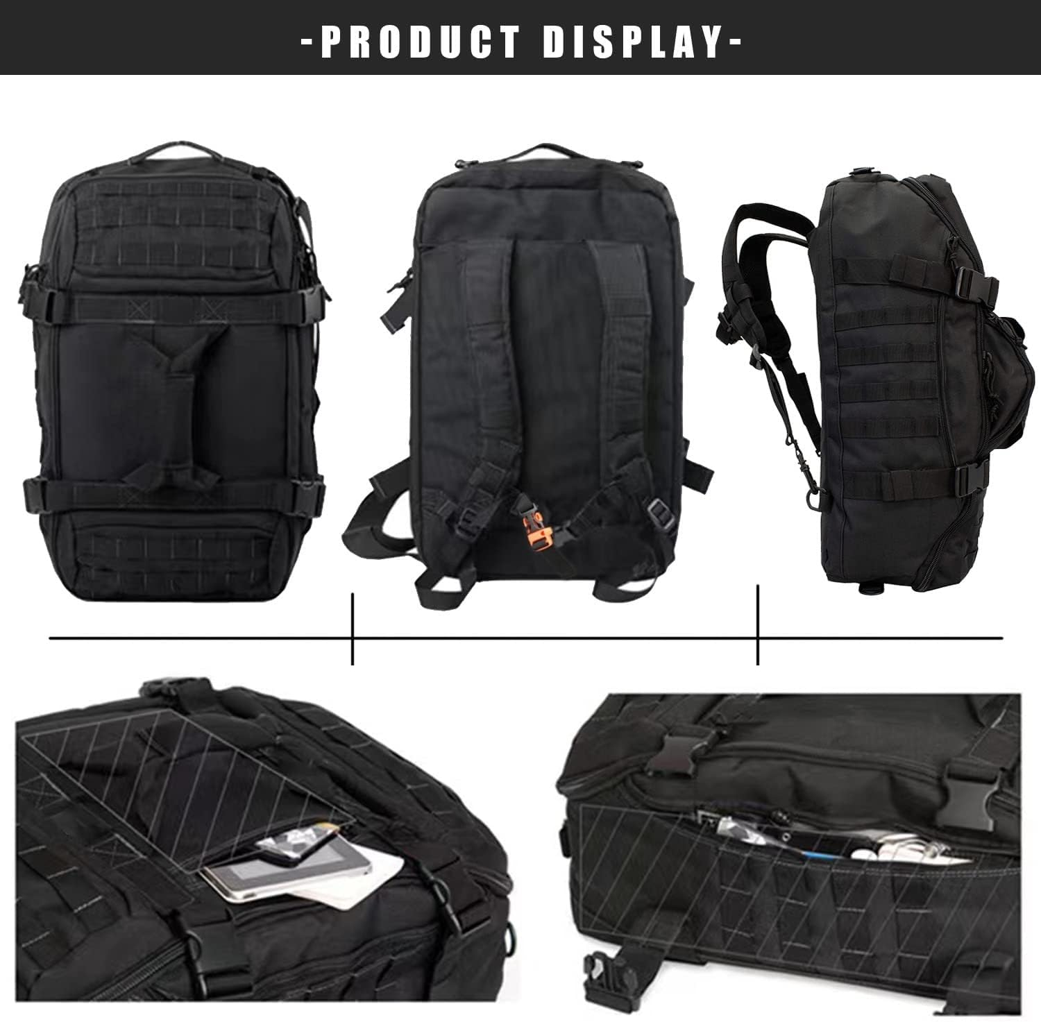 Miramrax Travel Duffle Bag Backpack for Men - Large Tactical Bags Weekender G... - Picture 9 of 17