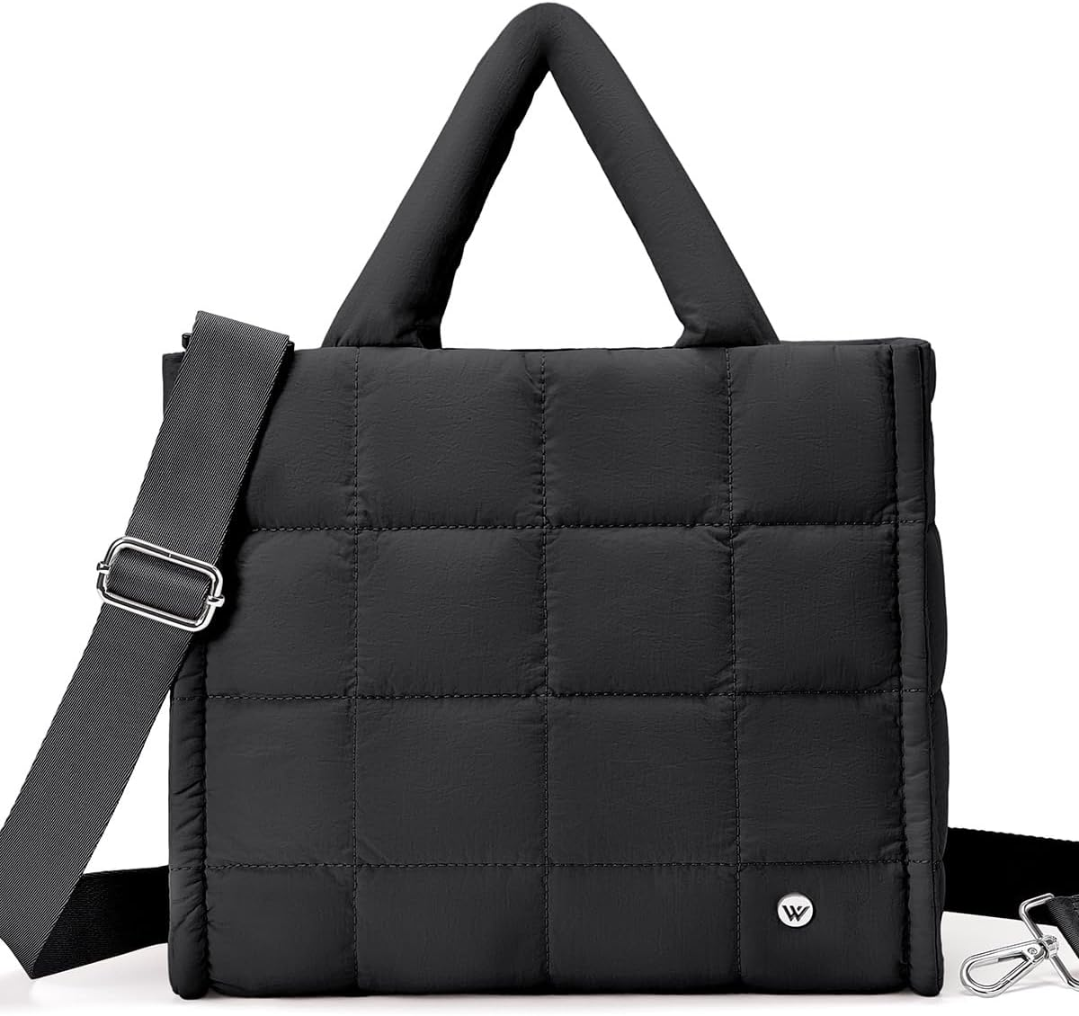 Puffer Crossbody Bags for Women Quilted Tote Bag Puffy Weekender Overnight Bag Nylon Shoulder Handbag