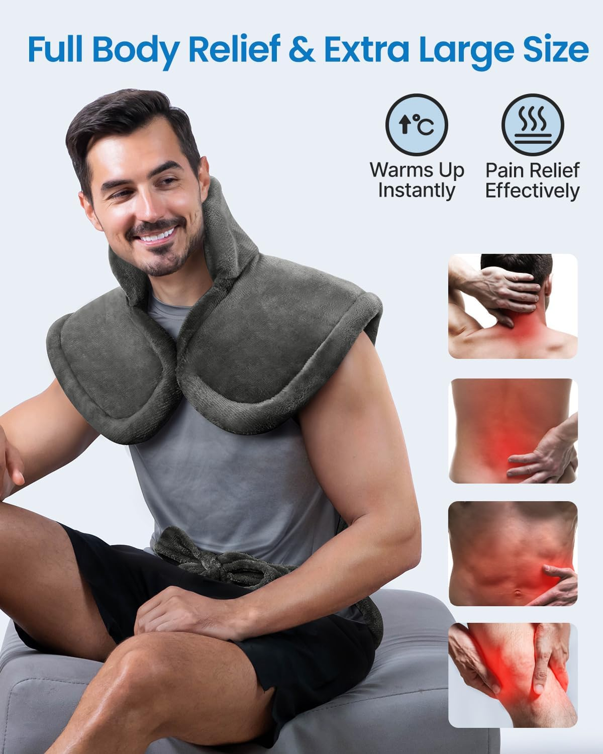 RENPHO Heat Pack, Electric Heating Pad for Back Pain Relief, Birthday Gifts f... - Picture 3 of 15