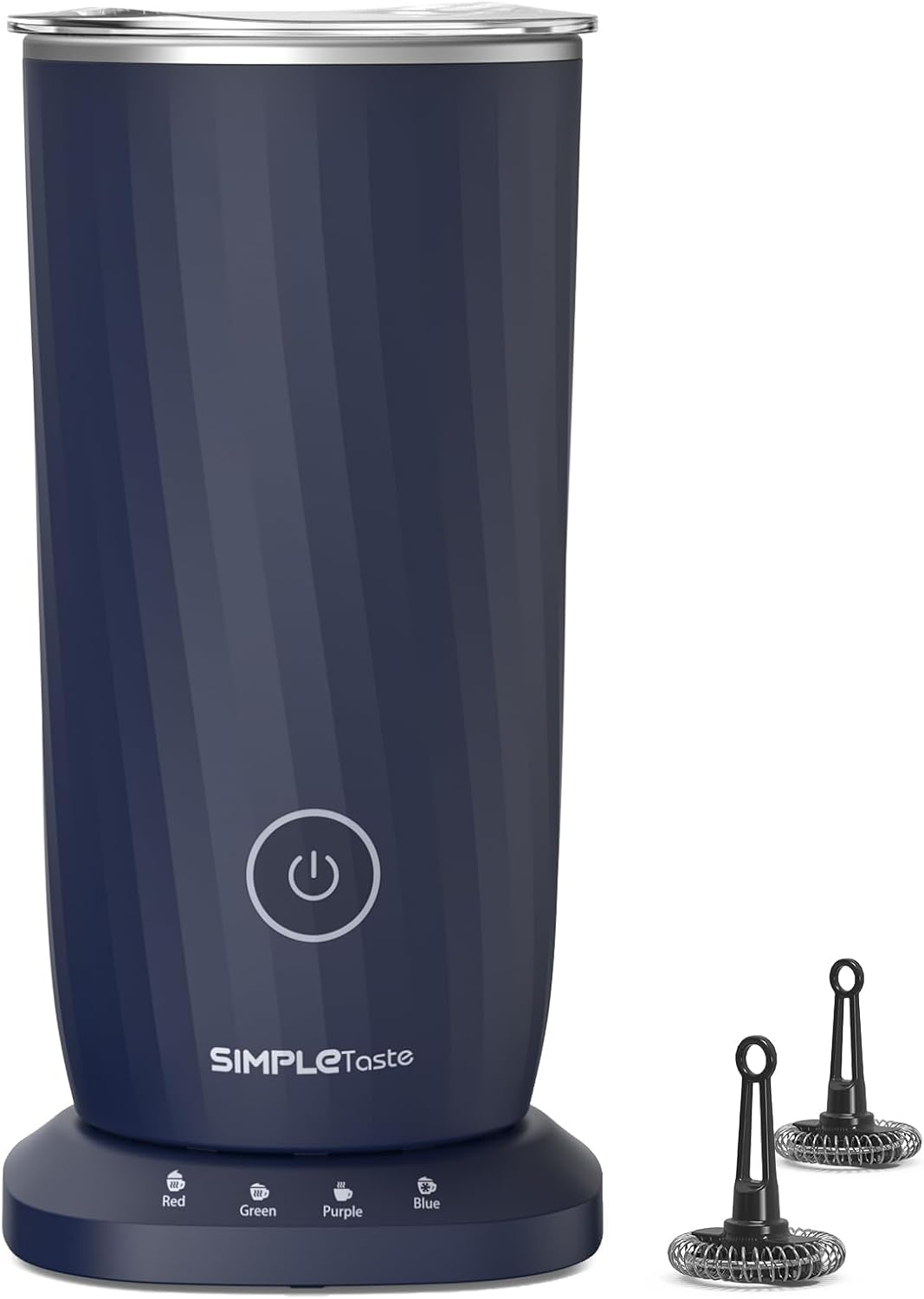 Milk Frother, 4-In-1 Electric Milk Frother and Steamer, Automatic Warm and Cold Foam Maker and Milk Warmer for Latte, Cappuccinos, Dark Blue