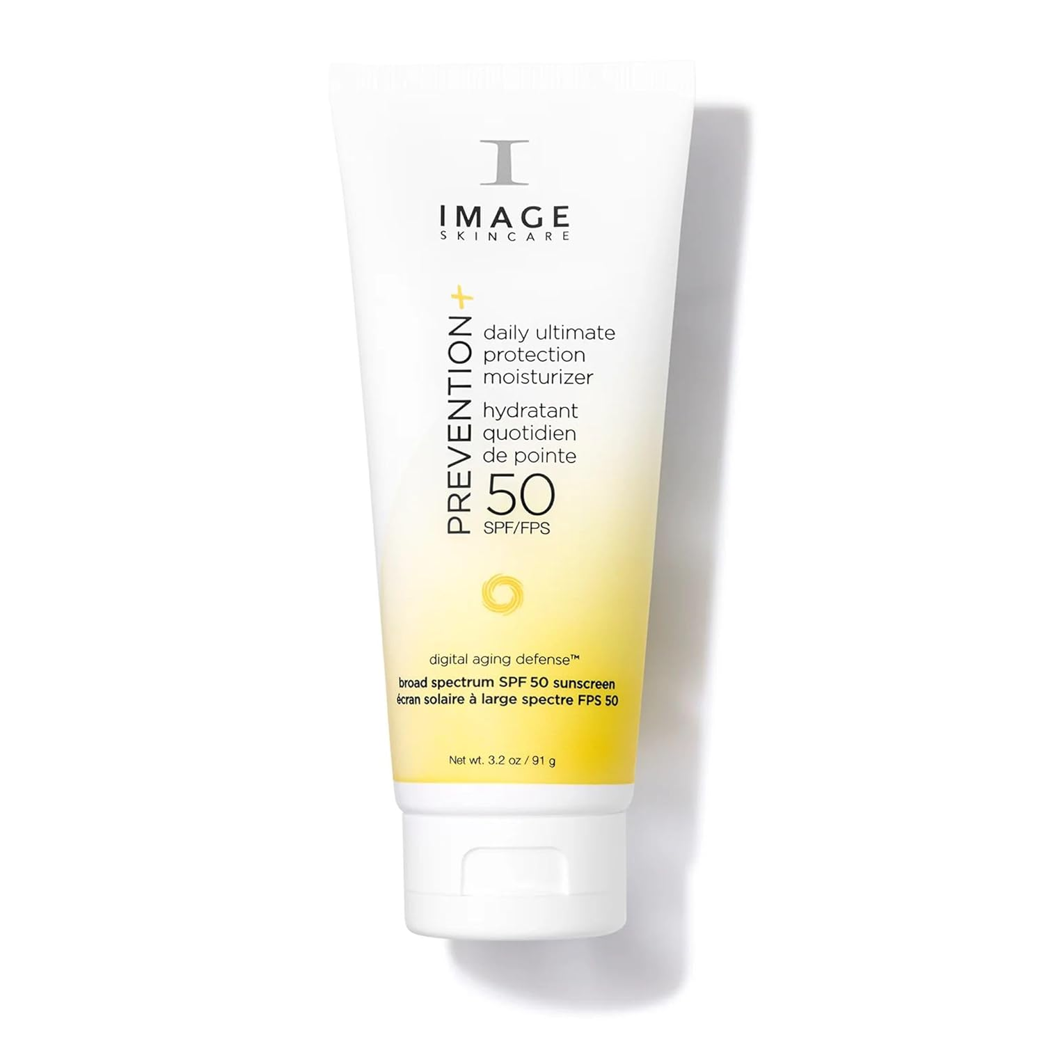 IMAGE Skincare PREVENTION+ Daily Ultimate Protection Moisturizer, SPF 50 Face Sunscreen Lotion, Zinc Oxide, Blendable with No White Cast, 3.2 Oz