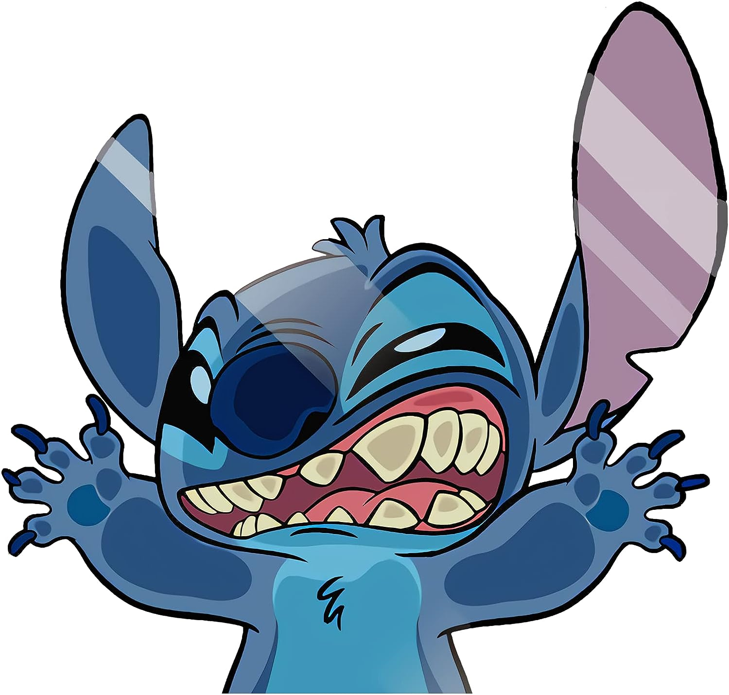 Stitch Funny Hitting Glass Cartoon Anime Cartoon Vinyl Decal Sticker for Car/... - Picture 2 of 14